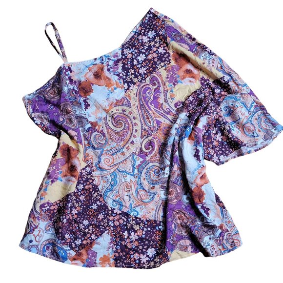 NWT Andree by Unit Fairy Y2k Grunge Gypsy Hippy Women's 1X One Shoulder Assymetr - Picture 2 of 9